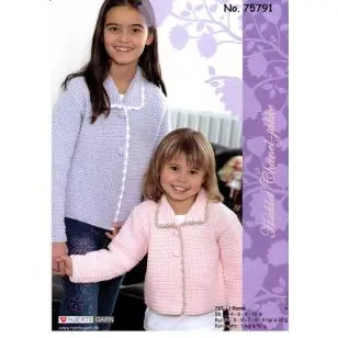 75791 Hæklet cardigan - Pind 3-3½