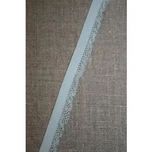 Kantelastik med flæsekant, lys aqua-vandgrøn - Tilbud Bånd