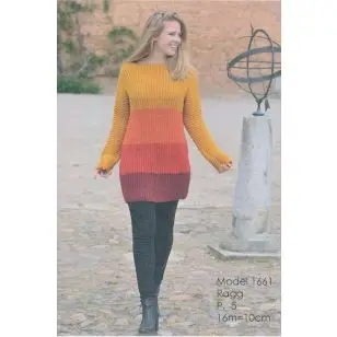 1661 Stribet patent sweater - Pind 5-5½