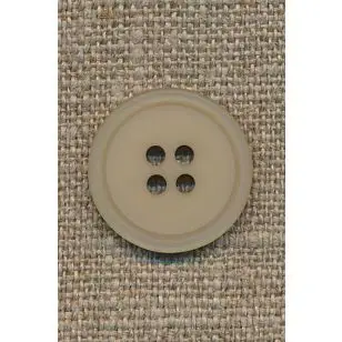 4-huls knap sand/beige, 20 mm. - Knapper Brun, beige og off-white