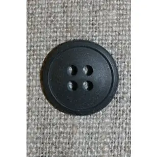 4-huls knap mørk grå-brun 15 mm. - Tilbud knapper