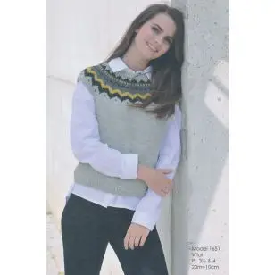 1651 Top m/rund bærekrave - Pind 4-4½