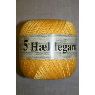 Nr. 5 Hæklegarn, gul - P: 2 -  Hæklegarn Nr. 5