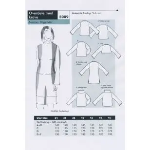Onion 5009 -Overdele m/krave - Snitmønstre Onion til voksne