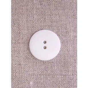 Hvid 2-huls knap - Knapper Hvid, grå og sort