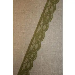 Nylonblonde 30 mm, mørk lime - Blonder