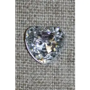 Simili hjerte knap 12 mm. - 