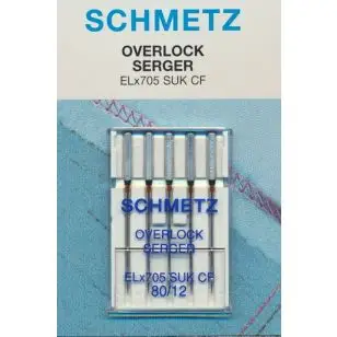 Symaskinenåle til overlock Serger ELx 705 SUK 80/12 - Nåle og Symaskinenåle