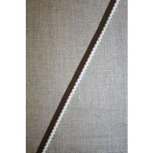 Kantelastik retro brun - hvid - Elastik og kantelastik