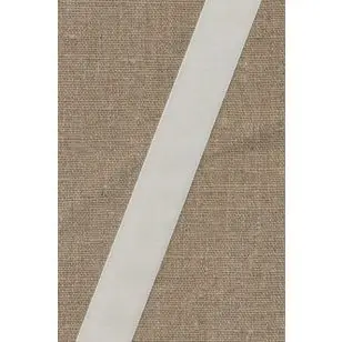 Velourbånd hvid 22 mm. - Velourbånd