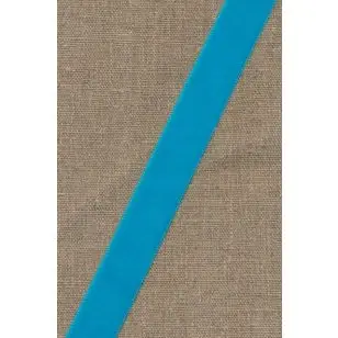 Velourbånd turkis 22 mm. - Velourbånd