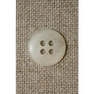 Off-white meleret knap 12 mm. - Knapper Brun, beige og off-white