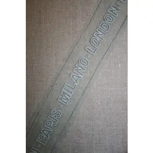 Lysegrå tyl-bånd London/Milano/Paris - Tilbud Bånd