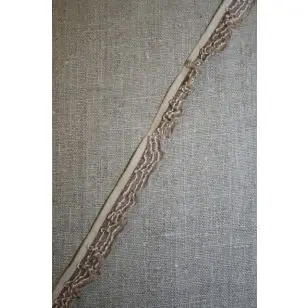 Rest Flæseelastik beige m/hvid strib, 175 cm. - Tilbud Bånd