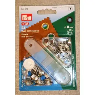 Prym Snøreringe 8 mm. sølv - Tryklåse og Trykknapper