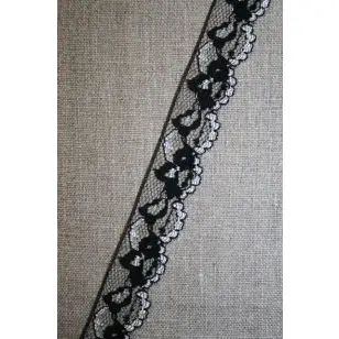 Nylonblonde sort/hvid - Blonder