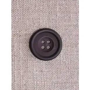 Brun 4-huls knap - Knapper Brun, beige og off-white