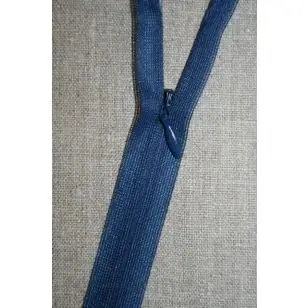 40 cm. usynlig lynlåse, støvet blå - Tilbud lynlåse