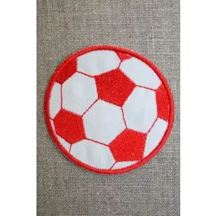 Fodbold rød/hvid, stor - Drengemotiver og fodbold