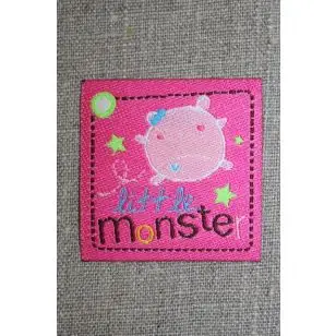 Strygemærke pink "little monster" - Pige