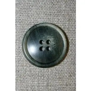 4-huls knap meleret grå-grøn 23 mm. - Knapper Grøn, gul og orange