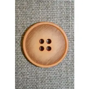 Meleret knap laks/lys orange, 22 mm. - Knapper Grøn, gul og orange