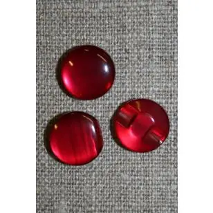 Rund blank knap 12 mm. rød - Knapper Rød/lyserød/lilla