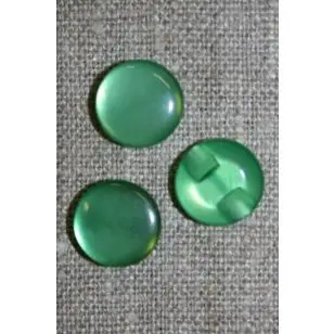 Rund blank knap 12 mm. grøn - Knapper Grøn, gul og orange