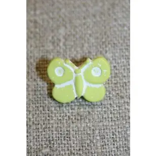 Sommerfugl-knap, lime - Tilbud knapper
