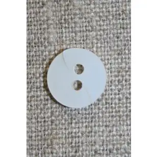 Hvid knap m/drejet look, 11 mm. - Tilbud knapper