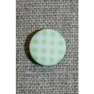 Ternet knap lysegrøn & hvid - Børneknapper