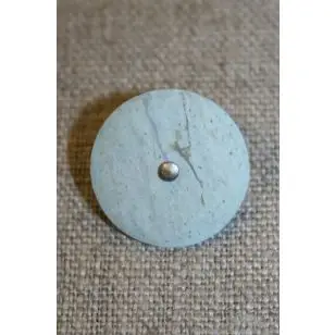 Aqua knap m/sølv prik, 20 mm. - 