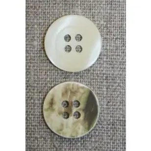 4-huls knap off-white/camuflage, 18 mm. - Knapper Grøn, gul og orange