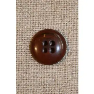 Brun/orange 4-huls, 15 mm. - Knapper Brun, beige og off-white