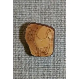 Træknap m/æsel - Træ- og Horn-knapper