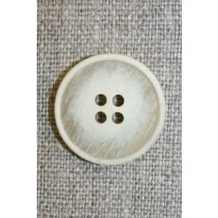 4-huls knap sand/kit, 20 mm. - Knapper Brun, beige og off-white