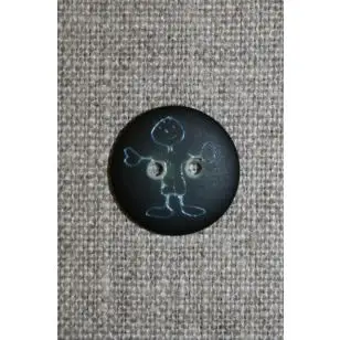 Knap m/dreng, sort - 