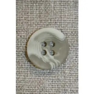 Buet knap grå-grøn/beige 18 mm. - Knapper Grøn, gul og orange