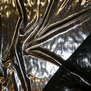 Lame m/sort baggrund i sølv - Lame / Pailletstof