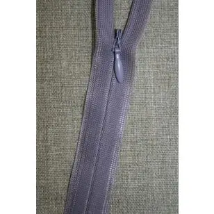 40 cm. usynlig lynlåse, lyselilla/lyng - Lynlåse fast / Ikke delbar