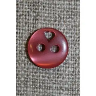 Rund knap m/hjerte, gl.rosa - Knapper Rød/lyserød/lilla