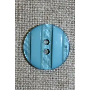 Lys petrol 2-huls knap, 18 mm. - 