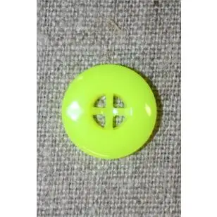 Neon knap gul, 17 mm. - Knapper Grøn, gul og orange