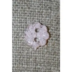 Lille lyserød blomster-knap, 9 mm. - Knapper Rød/lyserød/lilla