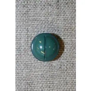 Rund knap m/rille, flaskegrøn 12 mm. - Knapper Grøn, gul og orange