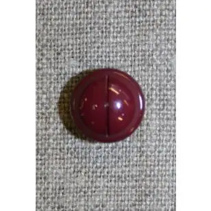 Rund knap m/rille, bordeaux 12 mm. - Knapper Rød/lyserød/lilla
