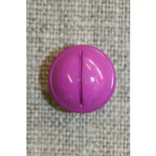 Rund knap m/rille, cerisse - Knapper Rød/lyserød/lilla
