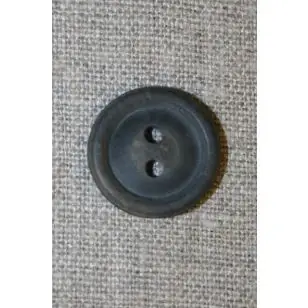 Brun meleret 2-huls knap m/kant, 20 mm. - Knapper Brun, beige og off-white