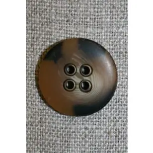 4-huls knap i camouflage-look, brun 20 mm. - Knapper Brun, beige og off-white