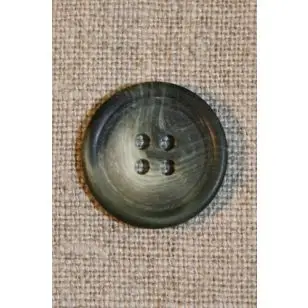 Grå/grøn 4-huls knap 20 mm - Knapper Grøn, gul og orange